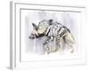 Striped Hyaena, 2010-Mark Adlington-Framed Giclee Print