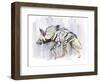 Striped Hyaena, 2010-Mark Adlington-Framed Premium Giclee Print