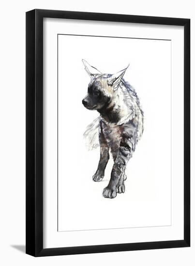 Striped Hyaena Pup, 2010-Mark Adlington-Framed Premium Giclee Print