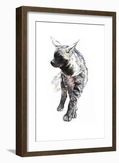 Striped Hyaena Pup, 2010-Mark Adlington-Framed Giclee Print