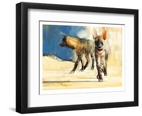 Striped Hyaenas, 2010-Mark Adlington-Framed Giclee Print