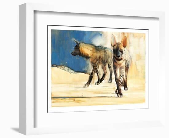 Striped Hyaenas, 2010-Mark Adlington-Framed Giclee Print