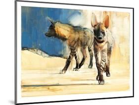 Striped Hyaenas, 2010-Mark Adlington-Mounted Giclee Print