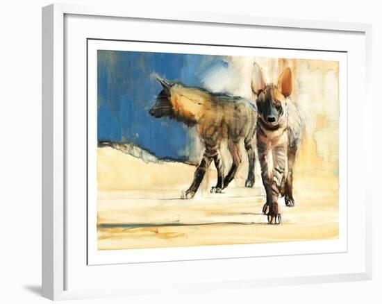 Striped Hyaenas, 2010-Mark Adlington-Framed Giclee Print