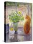 Striped Jug with Spring Flowers, 1992-Timothy Easton-Stretched Canvas