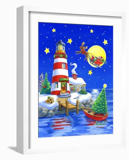 Striped Lighthouse-Geraldine Aikman-Framed Giclee Print