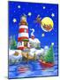 Striped Lighthouse-Geraldine Aikman-Mounted Giclee Print