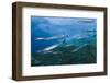 Striped - Mediterranean Barracuda (Sphyraena Sphyraena) Shoal over Rocks, Corsica, France-Pitkin-Framed Photographic Print