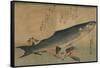 Striped Mullet-Ando Hiroshige-Framed Stretched Canvas