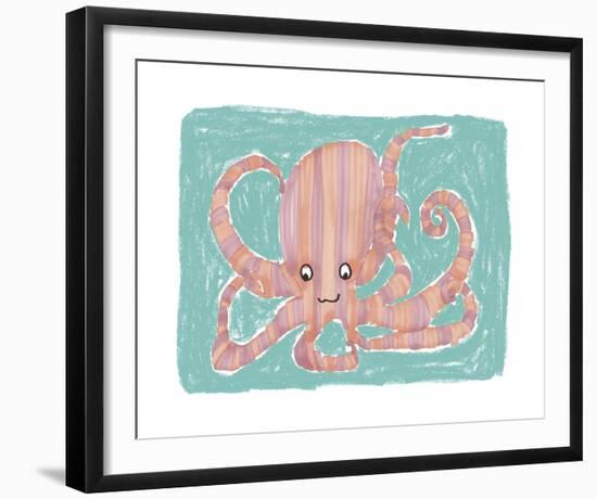Striped Octopus-Katrien Soeffers-Framed Giclee Print
