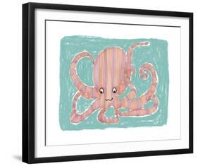 Striped Octopus-Katrien Soeffers-Framed Giclee Print