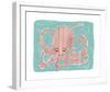 Striped Octopus-Katrien Soeffers-Framed Giclee Print