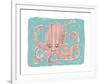 Striped Octopus-Katrien Soeffers-Framed Giclee Print