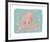 Striped Octopus-Katrien Soeffers-Framed Giclee Print