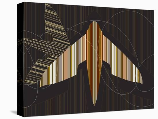 Striped Paper Planes-Belen Mena-Stretched Canvas