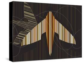 Striped Paper Planes-Belen Mena-Stretched Canvas