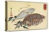 Striped Snapper and Horse Mackerel, Early 19th Century-Utagawa Hiroshige-Stretched Canvas