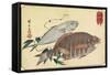Striped Snapper and Horse Mackerel, Early 19th Century-Utagawa Hiroshige-Framed Stretched Canvas