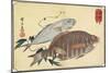 Striped Snapper and Horse Mackerel, Early 19th Century-Utagawa Hiroshige-Mounted Giclee Print