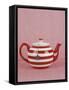 Striped Teapot with Tea Ball-Sara Danielsson-Framed Stretched Canvas