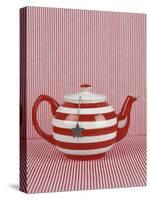 Striped Teapot with Tea Ball-Sara Danielsson-Stretched Canvas