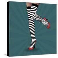 Striped Tights 2-Mark Ashkenazi-Stretched Canvas