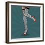 Striped Tights 2-Mark Ashkenazi-Framed Giclee Print