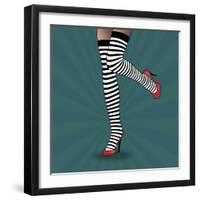 Striped Tights 2-Mark Ashkenazi-Framed Giclee Print