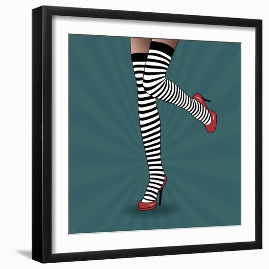 Striped Tights 2-Mark Ashkenazi-Framed Giclee Print