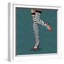 Striped Tights 2-Mark Ashkenazi-Framed Giclee Print