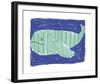 Striped Whale-Katrien Soeffers-Framed Giclee Print