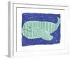 Striped Whale-Katrien Soeffers-Framed Giclee Print