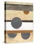 Stripes and Circles Neutral-Mike Schick-Stretched Canvas