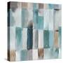 Stripes of Teal I-Tom Reeves-Stretched Canvas