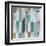 Stripes of Teal I-Tom Reeves-Framed Art Print