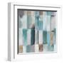 Stripes of Teal I-Tom Reeves-Framed Art Print