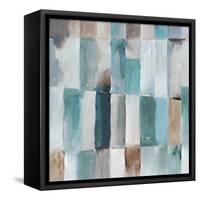 Stripes of Teal I-Tom Reeves-Framed Stretched Canvas