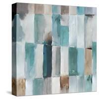 Stripes of Teal I-Tom Reeves-Stretched Canvas