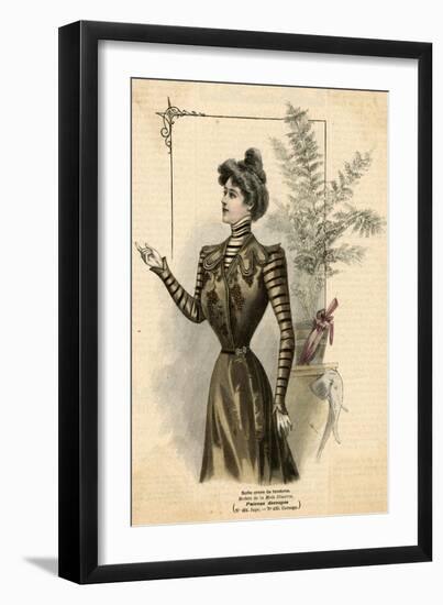 Stripey Sleeves 1899-null-Framed Art Print