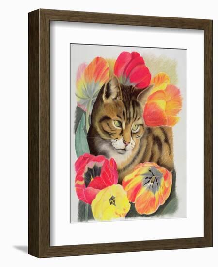 Stripy and Tulip-Anne Robinson-Framed Giclee Print