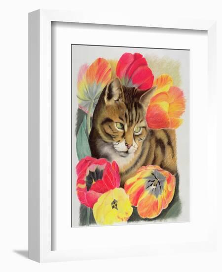 Stripy and Tulip-Anne Robinson-Framed Giclee Print