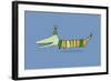 Stripy Crocodile-Carla Martell-Framed Giclee Print