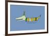 Stripy Crocodile-Carla Martell-Framed Giclee Print