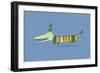 Stripy Crocodile-Carla Martell-Framed Giclee Print