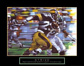 Strive: Football-Bill Hall-Lamina Framed Art Print