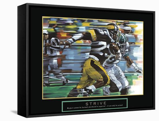 Strive - Football-Bill Hall-Framed Stretched Canvas