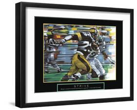 Strive - Football-Bill Hall-Framed Art Print