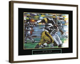 Strive - Football-Bill Hall-Framed Art Print