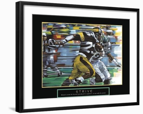 Strive - Football-Bill Hall-Framed Art Print