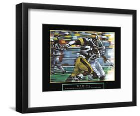 Strive - Football-Bill Hall-Framed Art Print